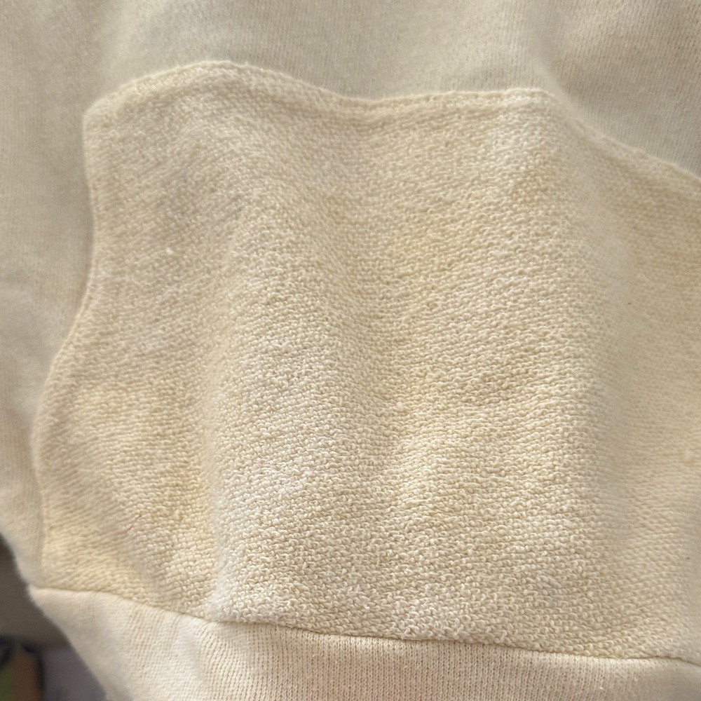 Loveshackfancy Pale Yellow Knit Drawstring Hoodie - image 4